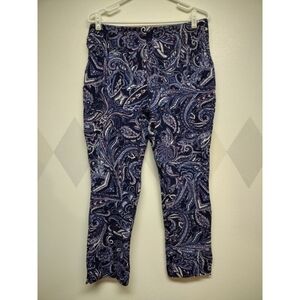 Chico's purple paisley floral casual pant